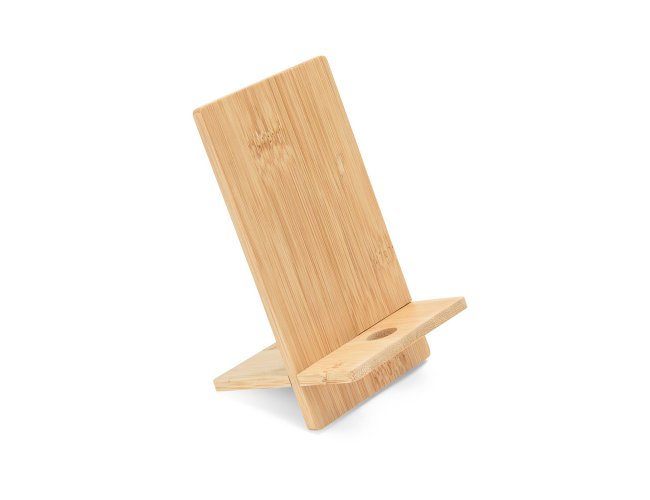 Suporte para celular em bambu, desmontvel em duas partes