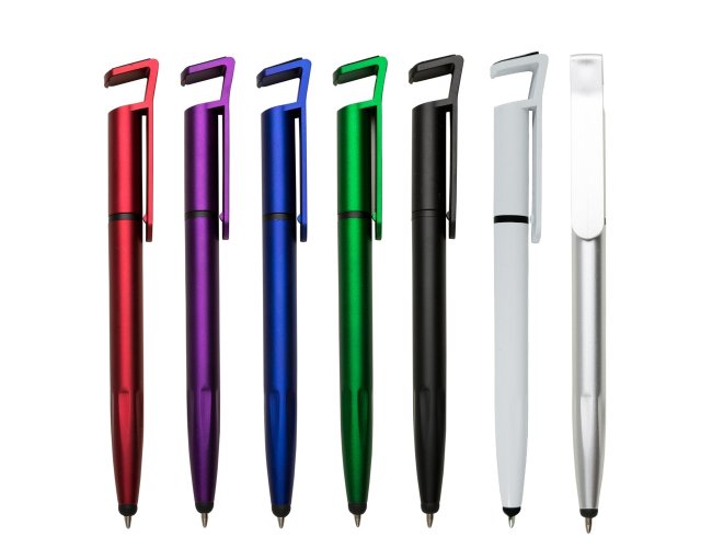 Caneta Plástica Touch c/ Suporte Celular 613