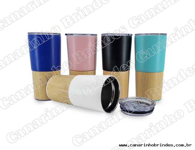 Copo Trmico Personalizado  Bambu 600ml
