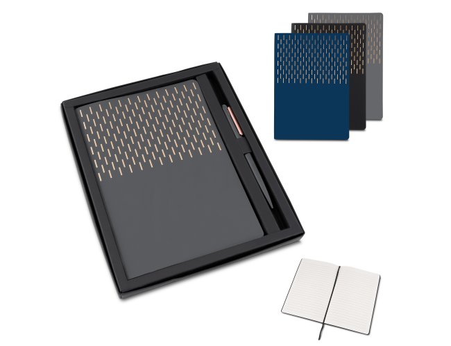 Kit Escritrio Capa em PU e Caneta Metalica Personalizado